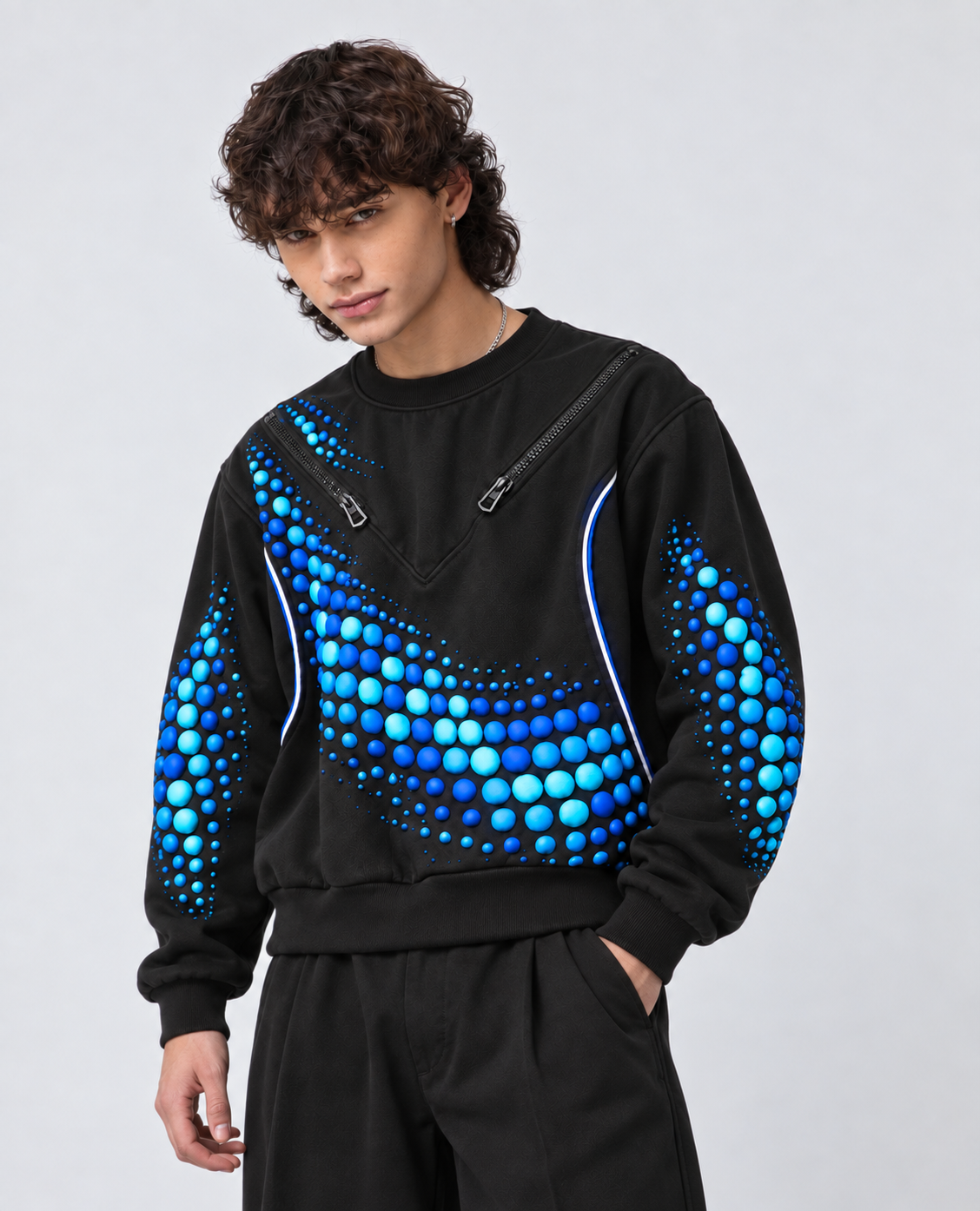 Lime Light Sweatshirt - limited edition 430 GSM French Terry, front view