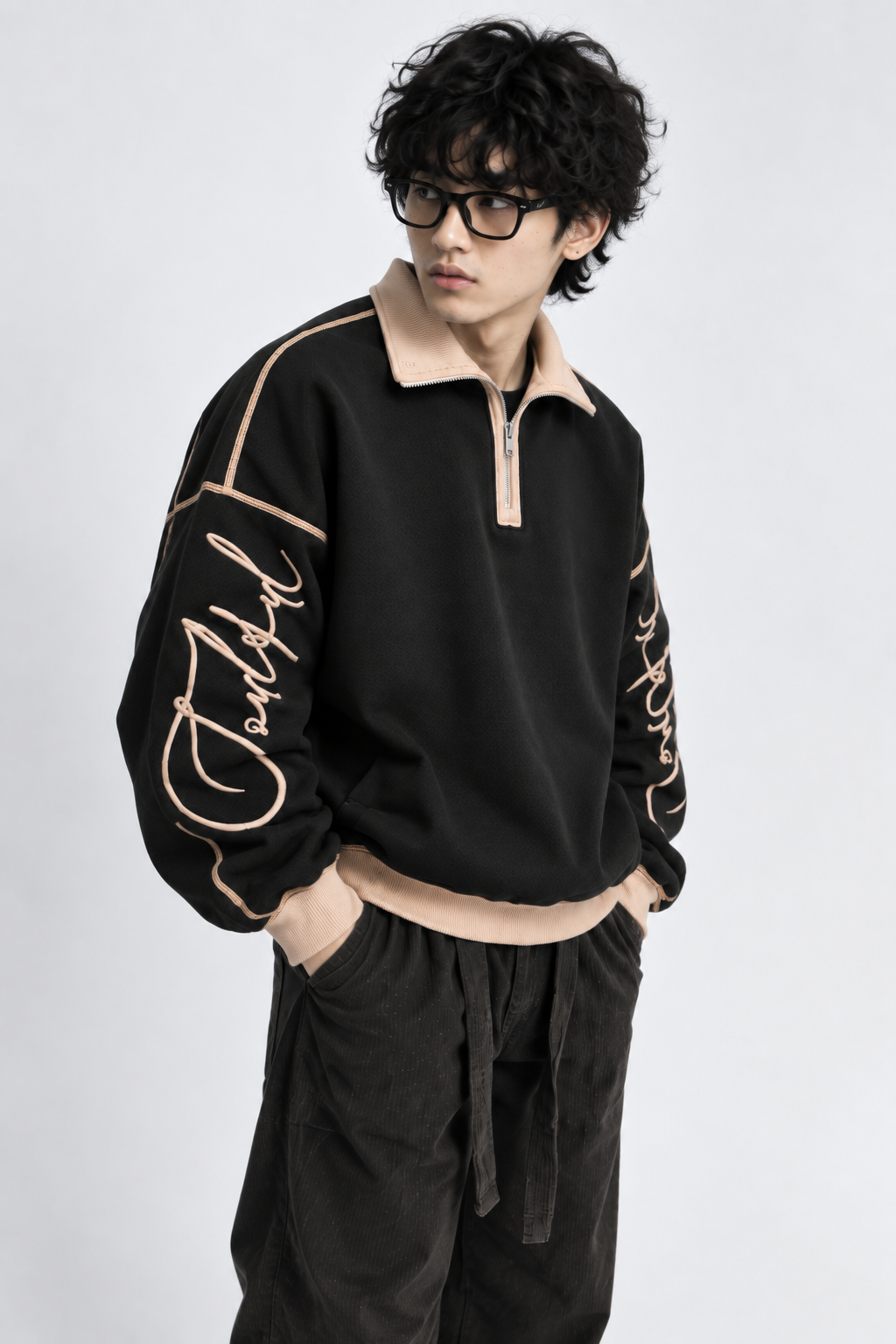 Soulful Sweatshirt Limited Edition - close-up embroidery thread detail