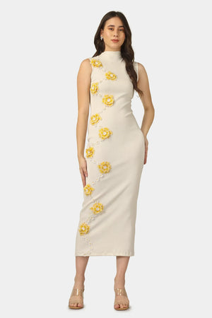 Sunpetal Bloom Bodycon Dress