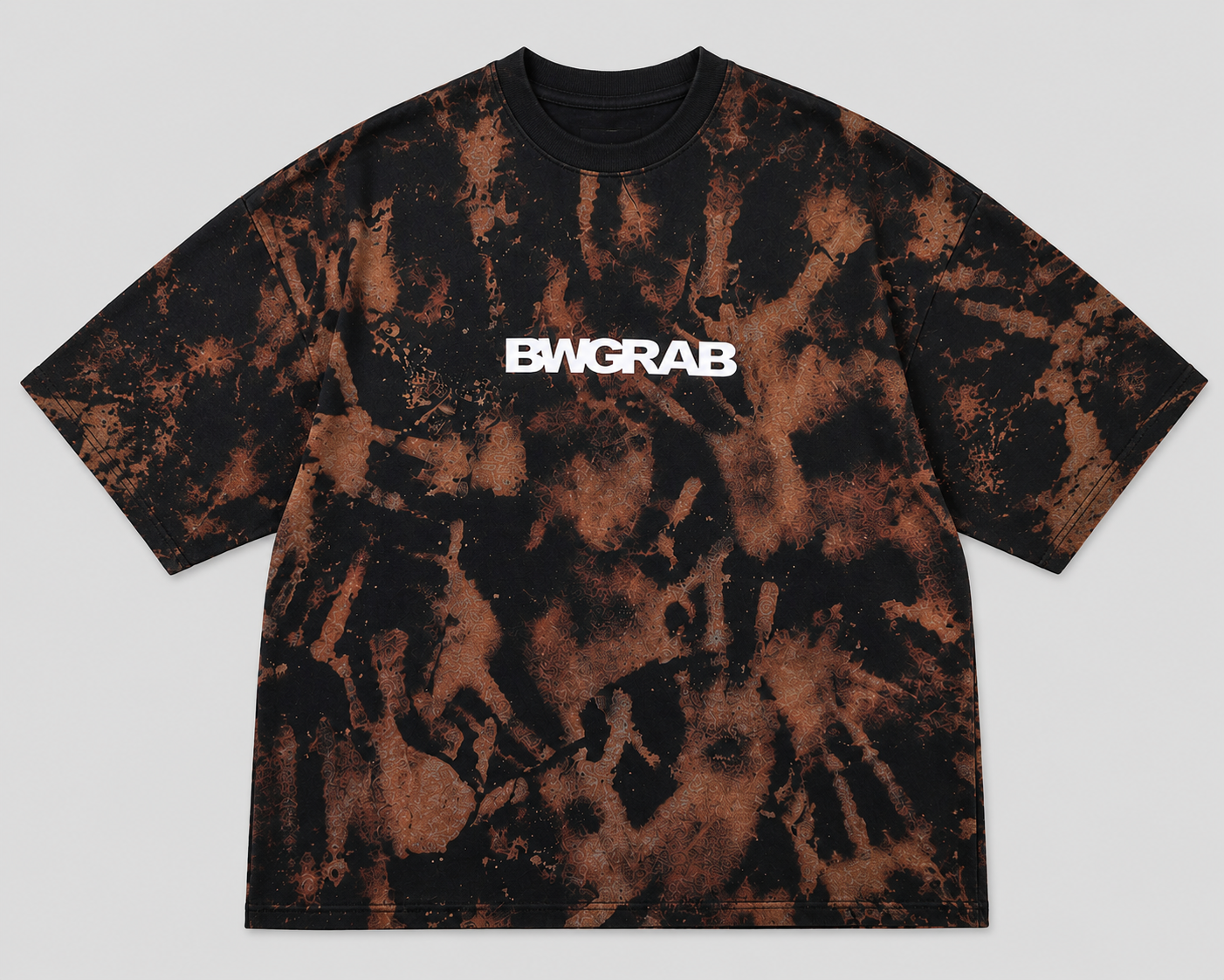 Phantom Hands Oversize Tee flat lay - 240GSM terry cotton bio-wash - BWGRAB