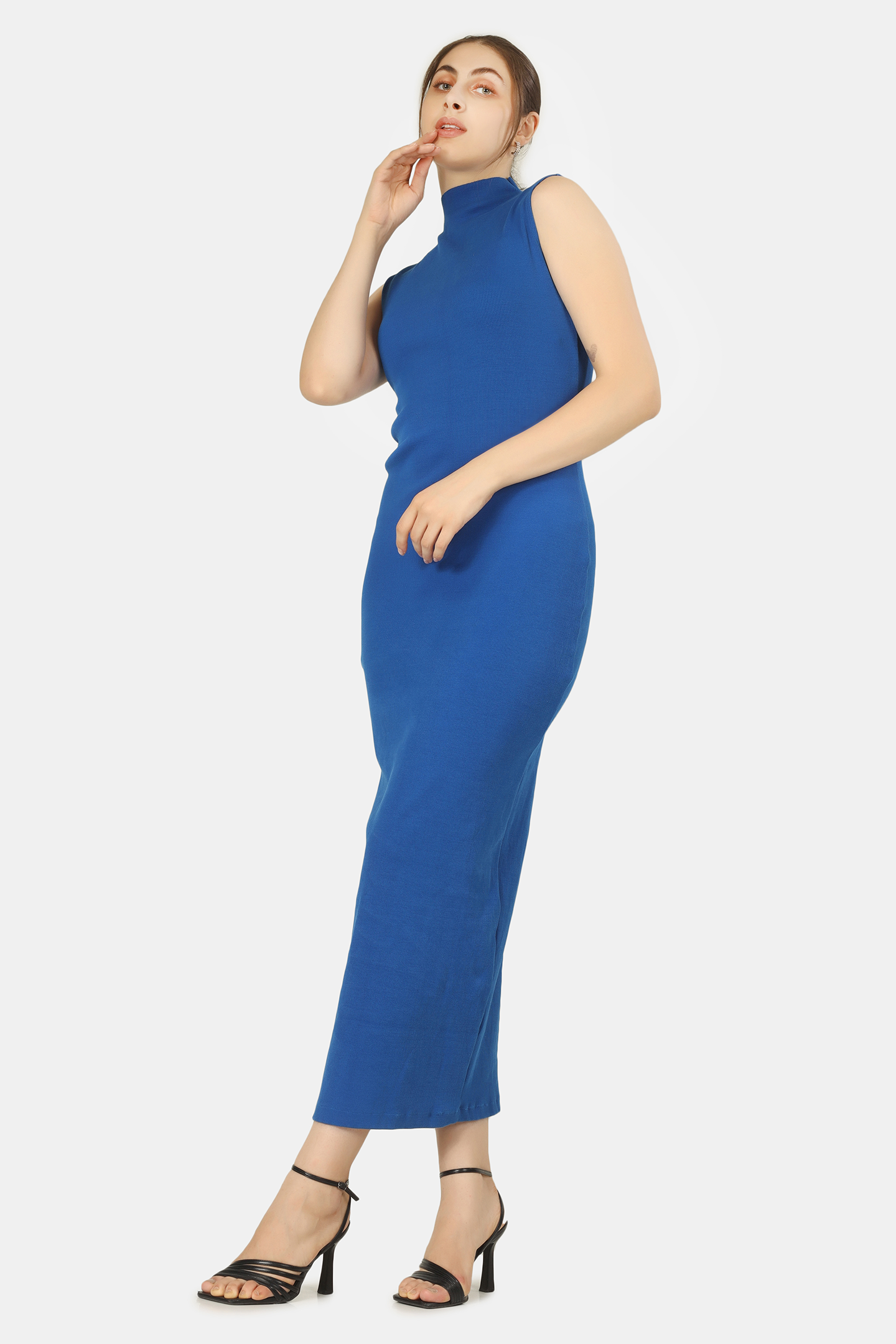 COBALT CASCADE DRESS