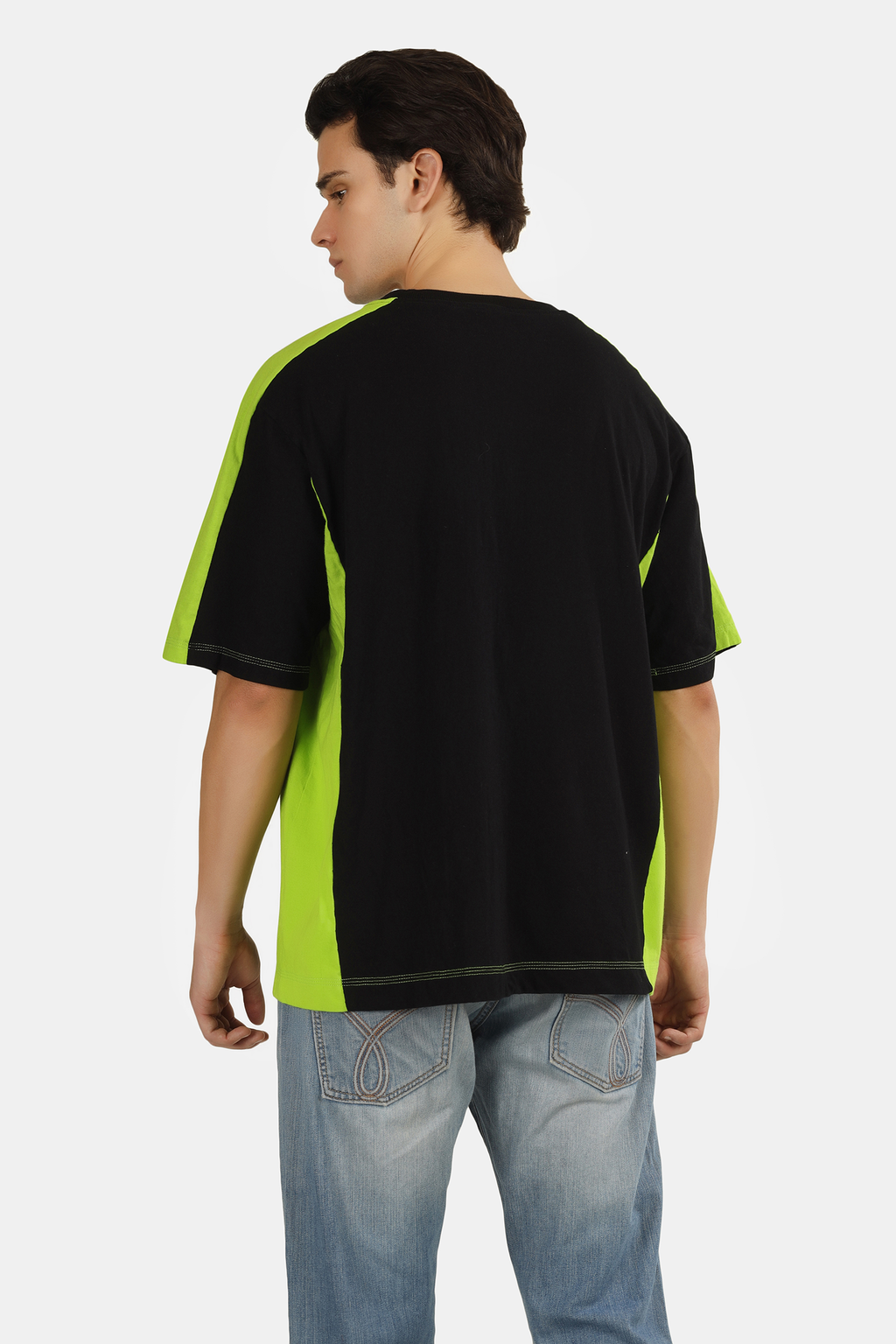 NEON GREEN BLACK TEE