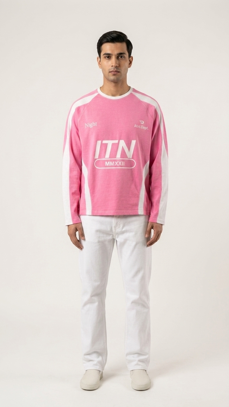 Sakura Pink MMXXII product shot — retro athletic — BWgrab
