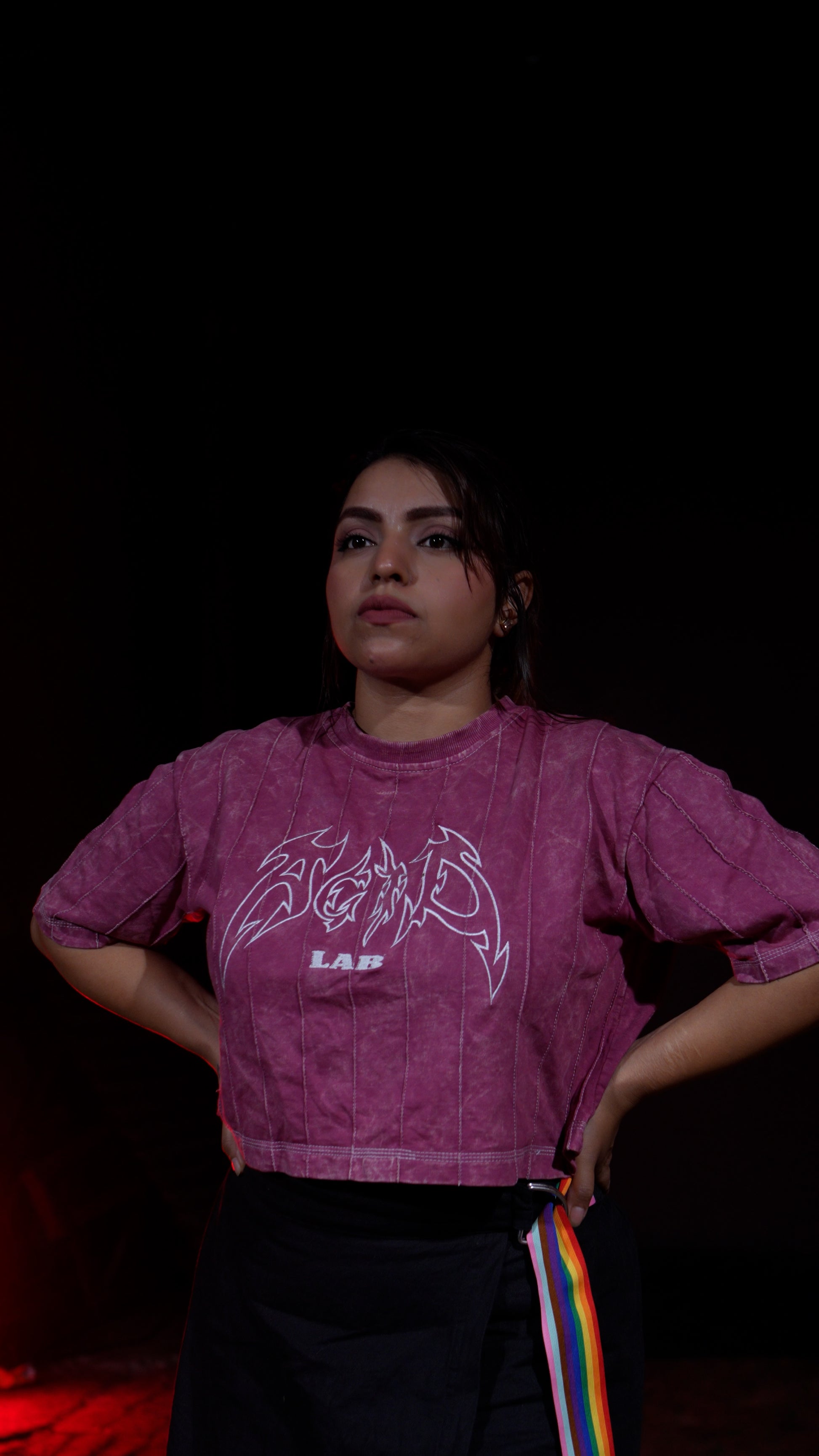 Blush Stitch | PINK CLOUD | OVERSIZED CROP TOP