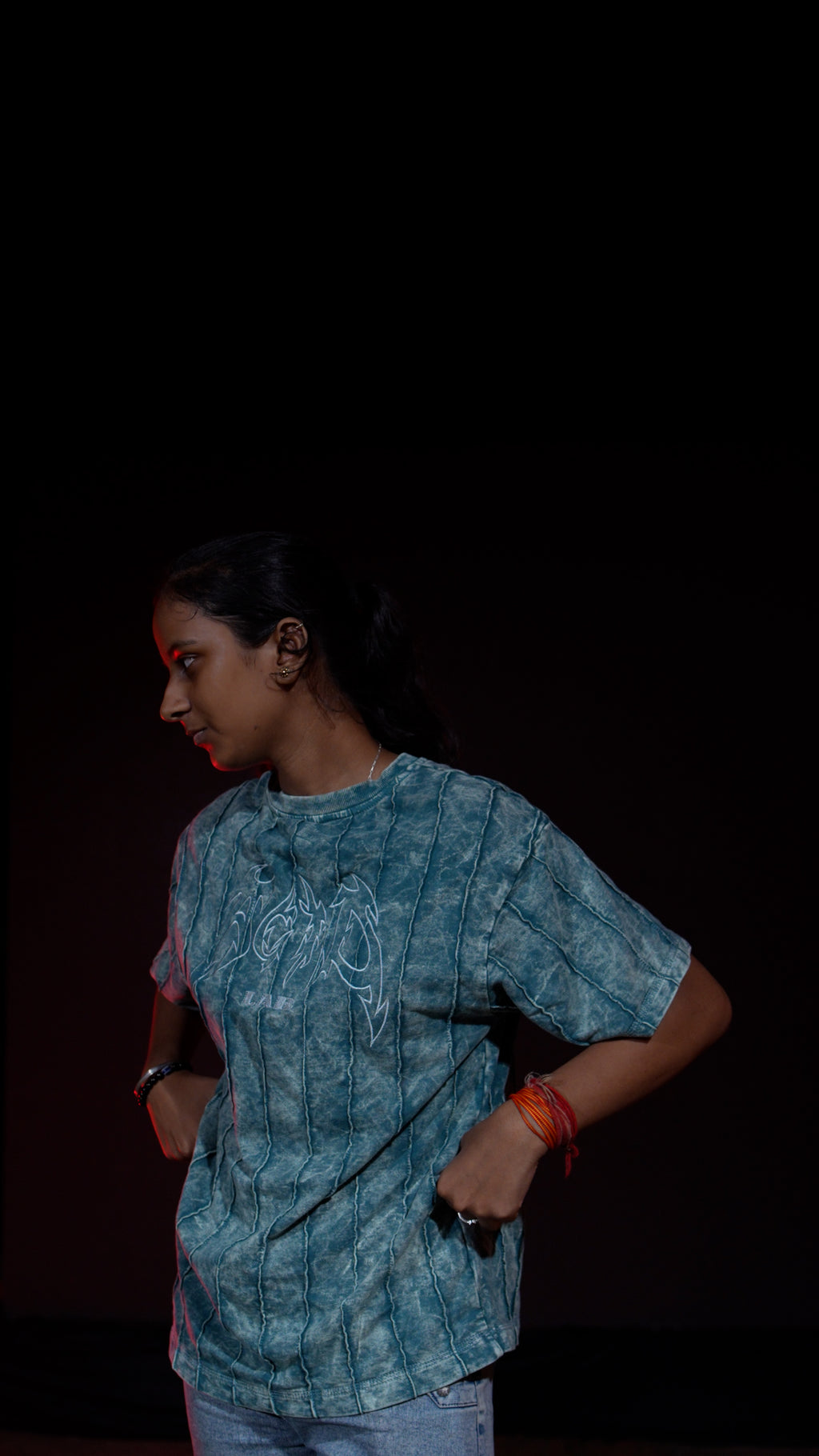 Ethereal Lines | TEAL CLOUD | OVERSIZED TEE