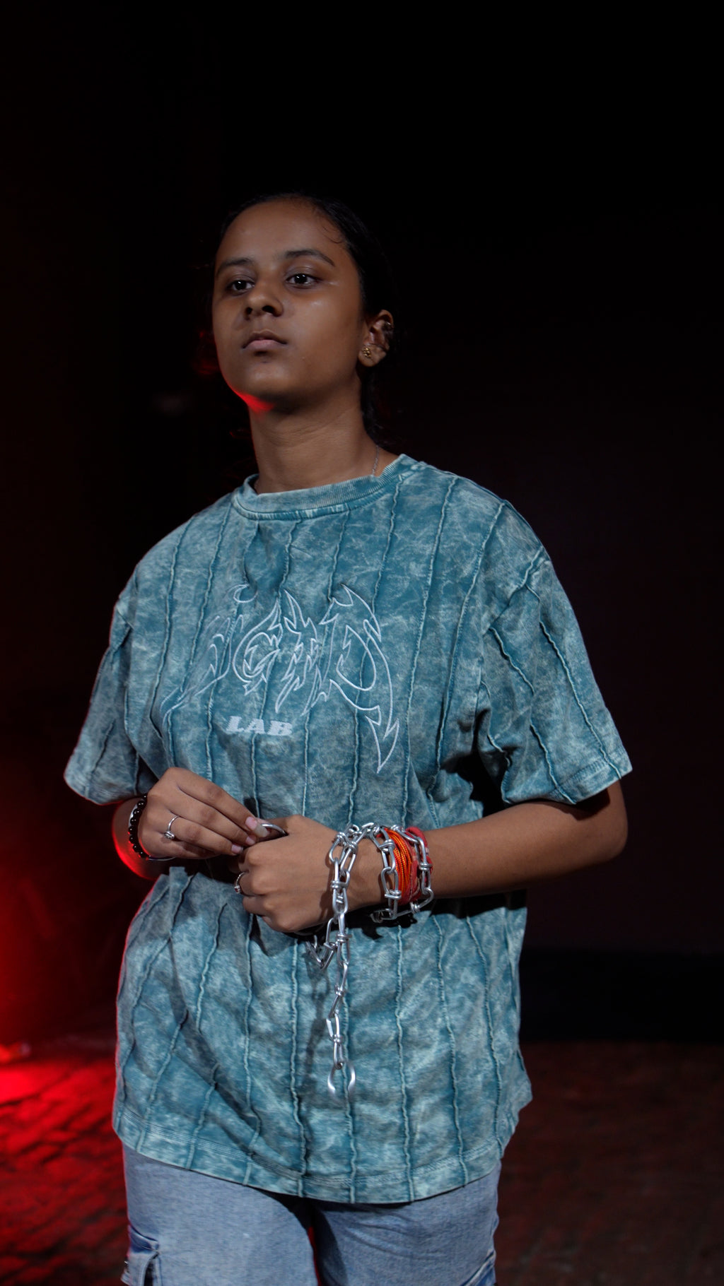 Ethereal Lines | TEAL CLOUD | OVERSIZED TEE