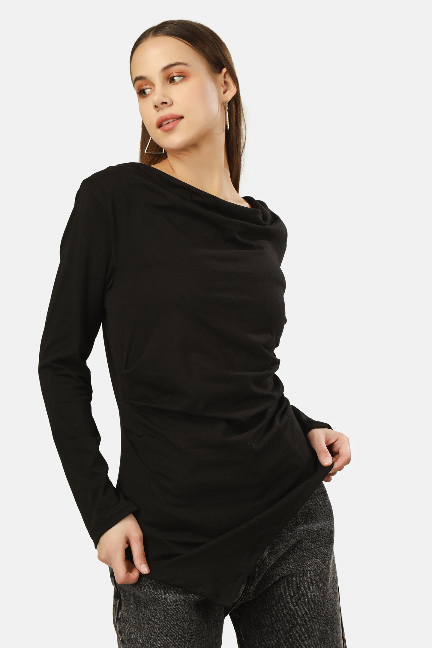COWL NECK FULL SLEEVE TOP