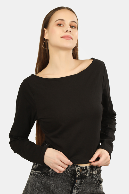 BOAT NECK FULL SLEEVE TOP