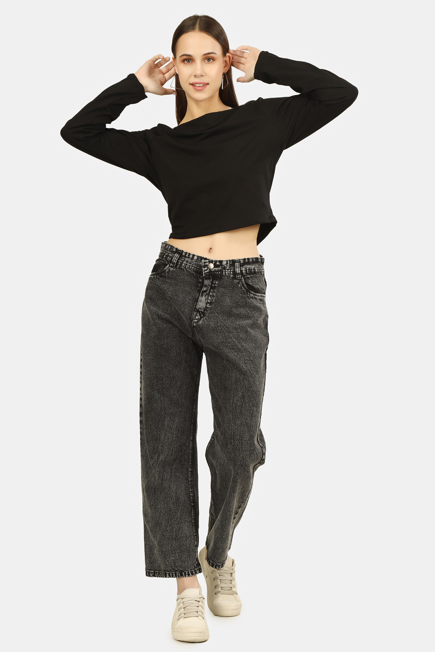 BOAT NECK FULL SLEEVE TOP