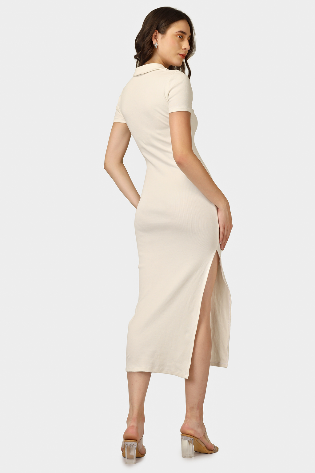 CREAM COLLAR DRESS