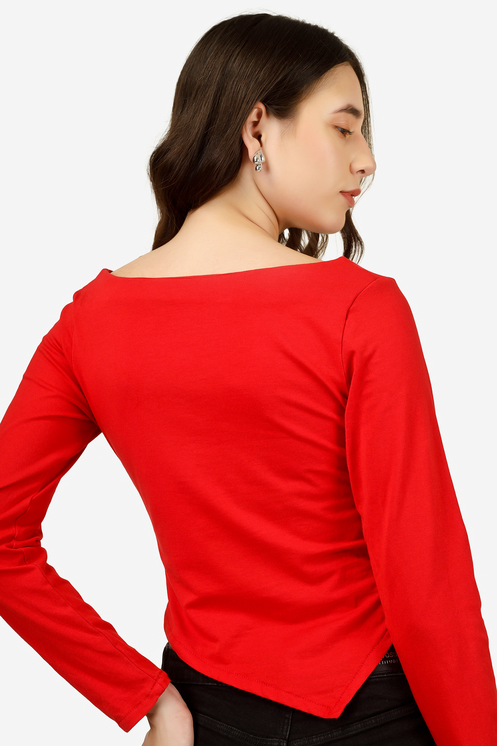 BOAT NECK RED TOP