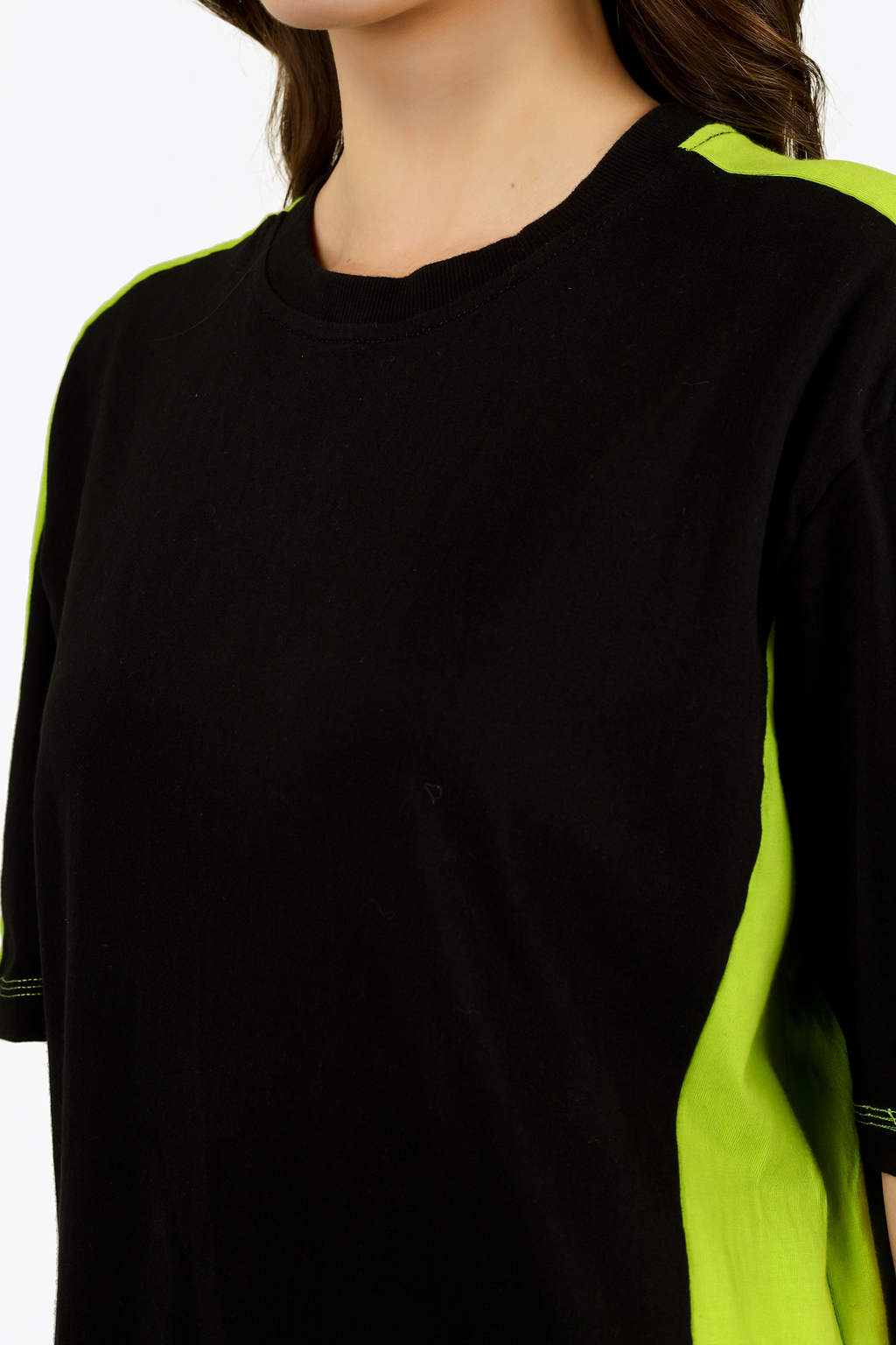 NEON GREEN BLACK TEE