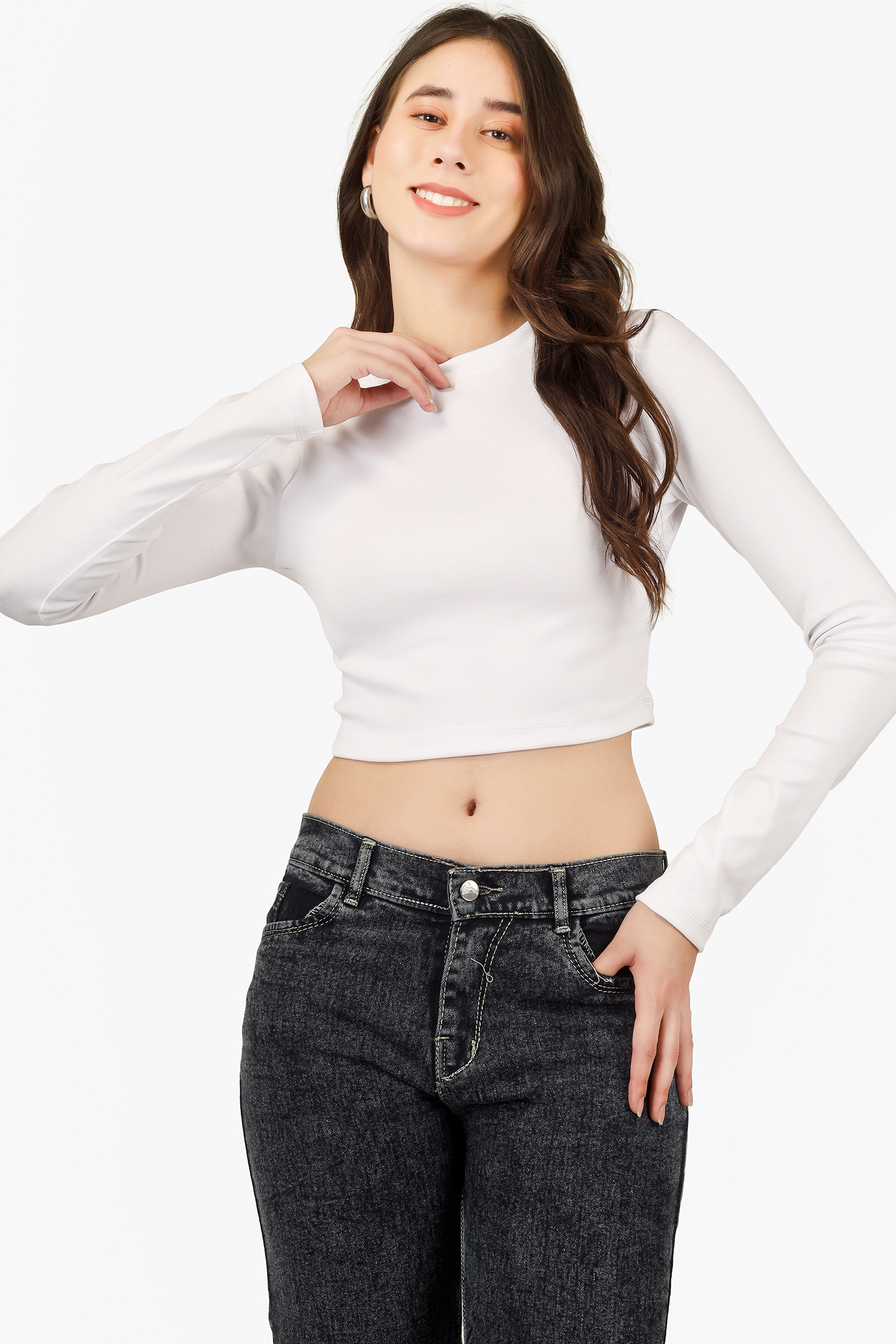RIB LONG SLEEVE TOP