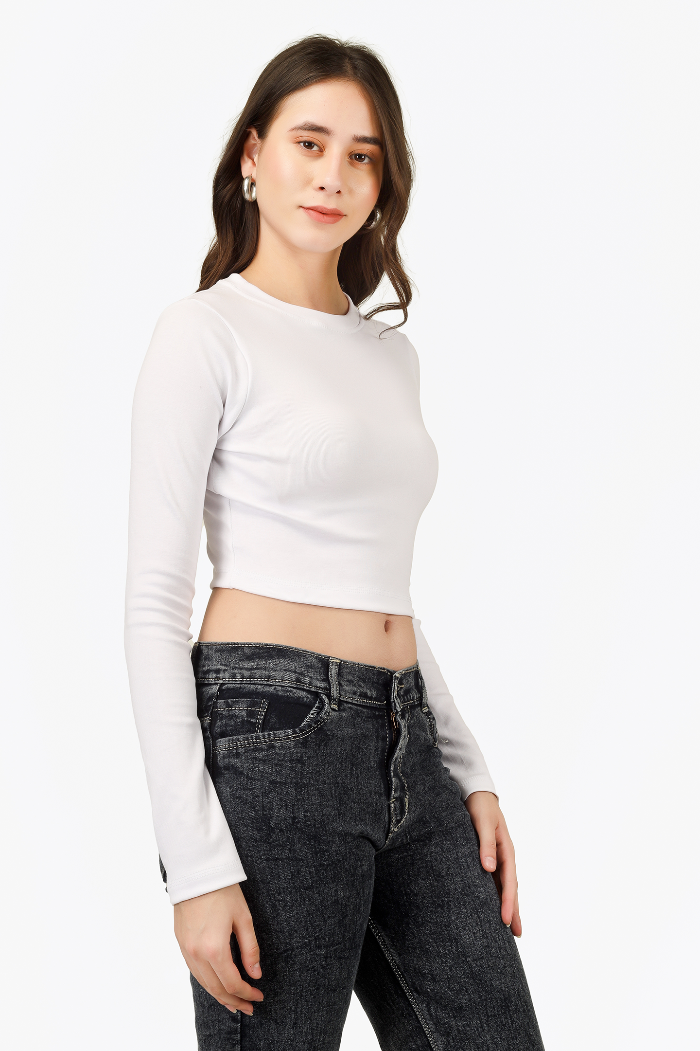 RIB LONG SLEEVE TOP