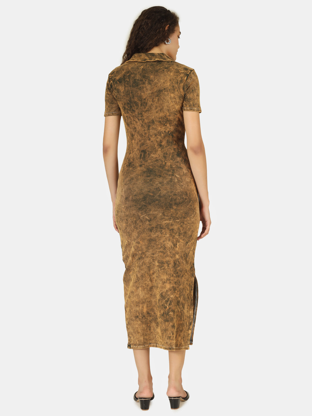 OLIVE ALLURE COLLAR DRESS
